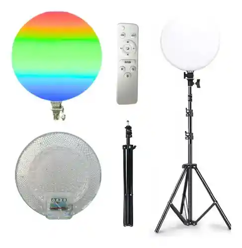 Panel De Iluminación Profesional Multicolor Ajustable Rgb 3000w Con Trípode 2m Innovo Led