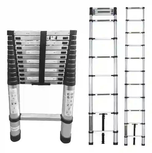 Escalera Telescopica 3.8 Metros Ajustable Aluminio Práctica Innovo