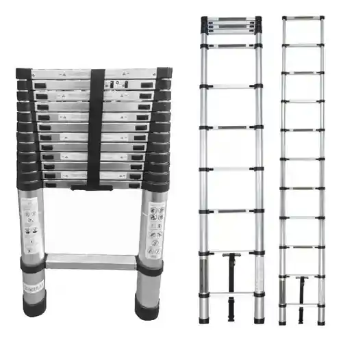 Escalera Telescopica 3.8 Metros Ajustable Aluminio Práctica Innovo