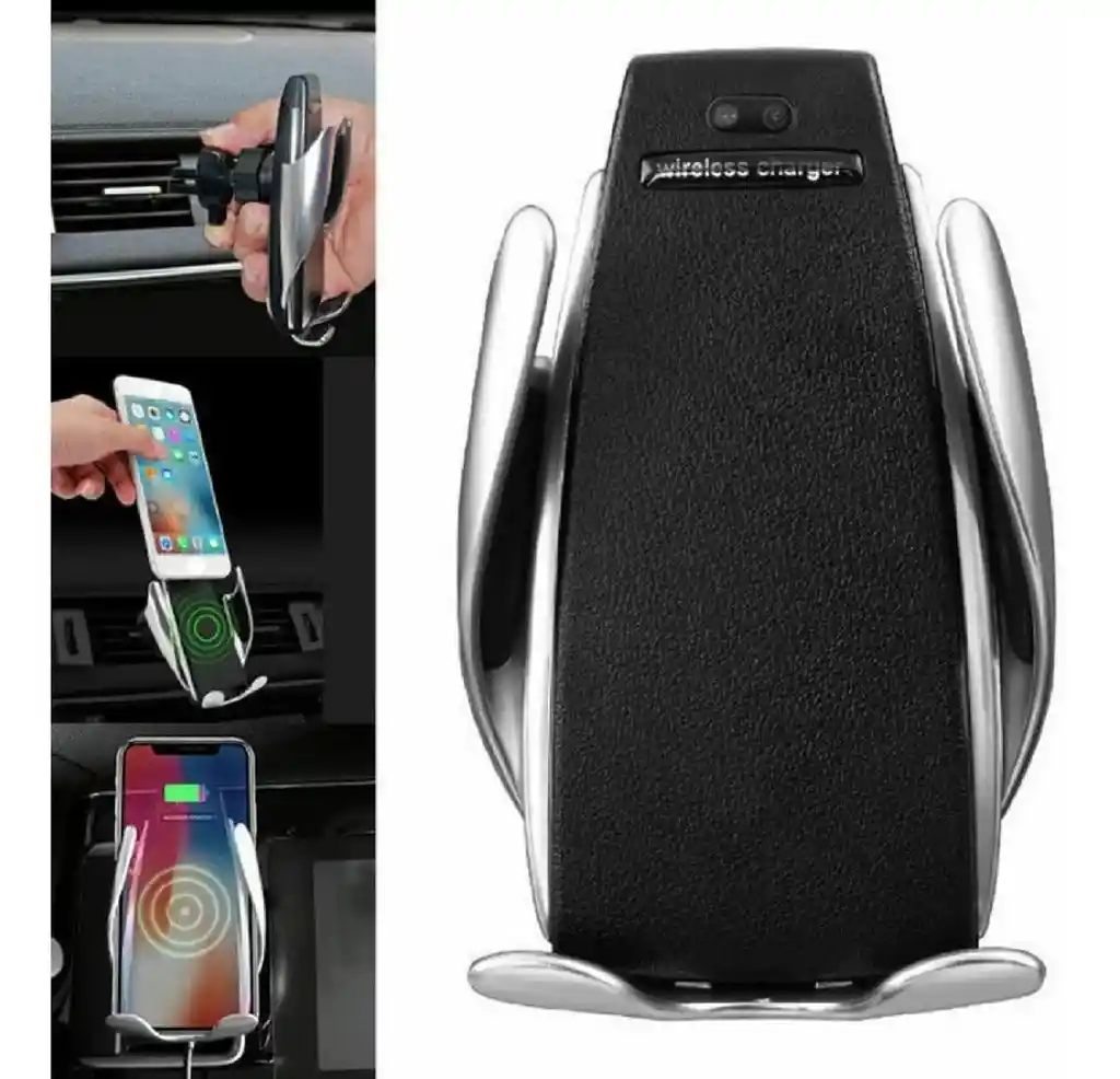 Holder Cargador Inalámbrico Celular Soporte Rejilla Carro Con Sensor