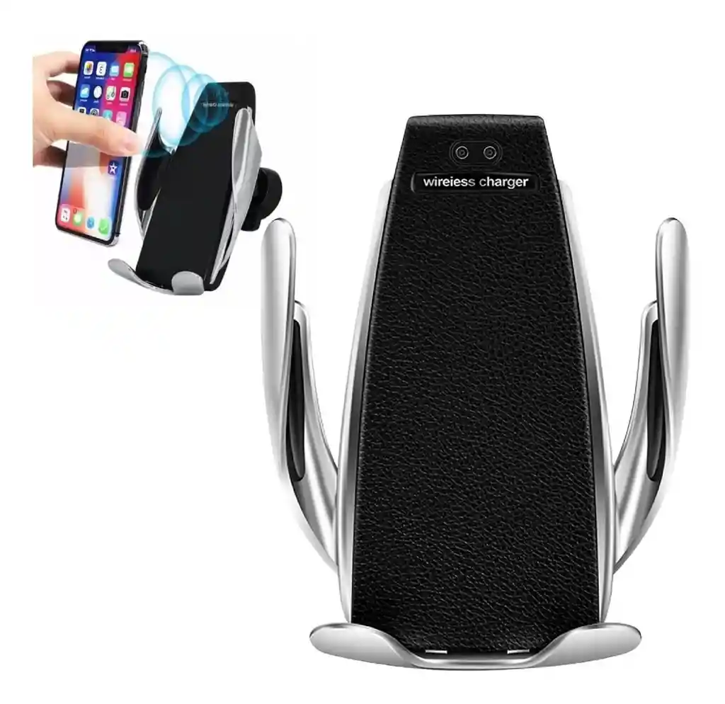 Holder Cargador Inalámbrico Celular Soporte Rejilla Carro Con Sensor