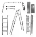 Escalera Todo En 1 Multifunción 16 Pasos Ajustable Aluminio Práctica Innovo Resiste 150 Kilos Multifuncional