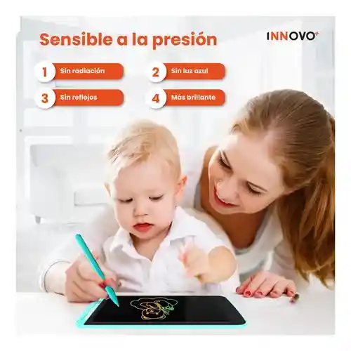 Tableta Digital Lcd Con Lápiz Escritura Dibuja Facil Borrado Rápido Pizarra Niños