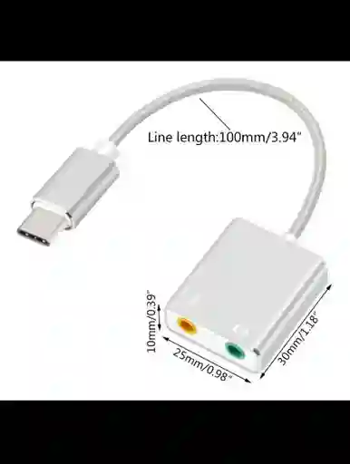 Adaptador De Sonido Tipo-c Plug Microfono, Plug Audifono