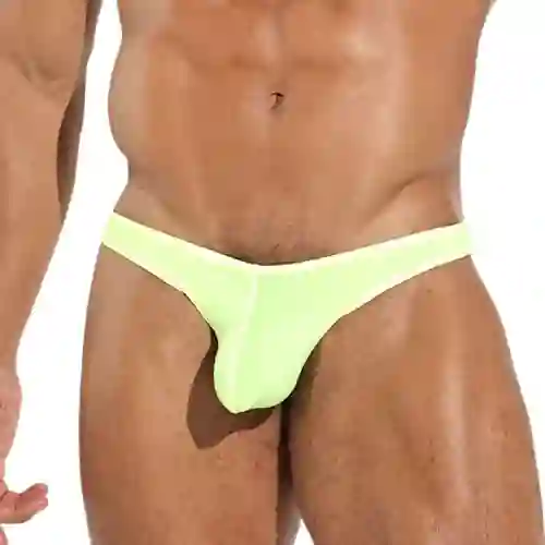 Talla M Bikini Power Cup Calzoncillo Clásico Hombre Bikini Copa Powercup Microfibra Amarillo Neón Blokes