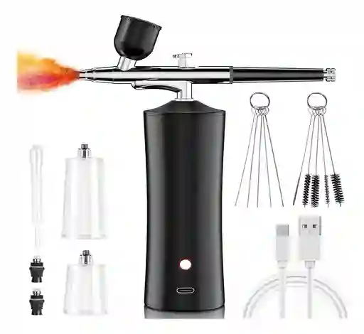 Kit De Aerógrafo Inalámbrico Con Compresor Multifunción