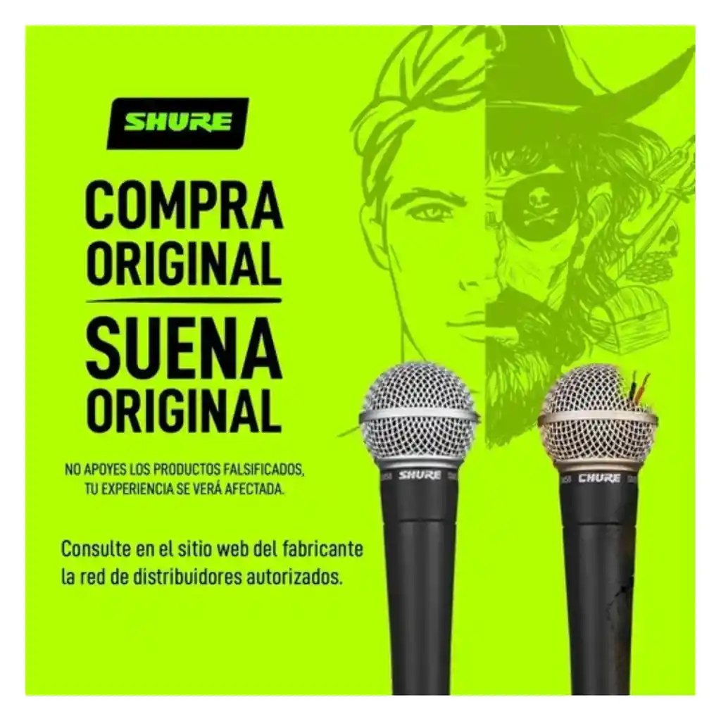 Micrófono Vocal Shure Sm58-lc Cardioide Dinamico
