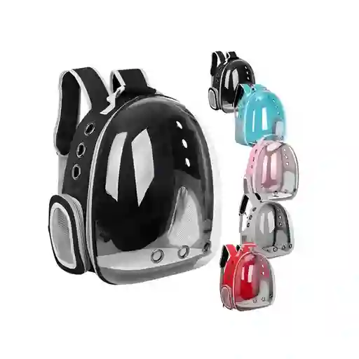 Morral Mochila Maleta Transparente Para Perro O Gato