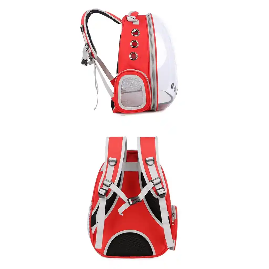 Morral Mochila Maleta Transparente Para Perro O Gato