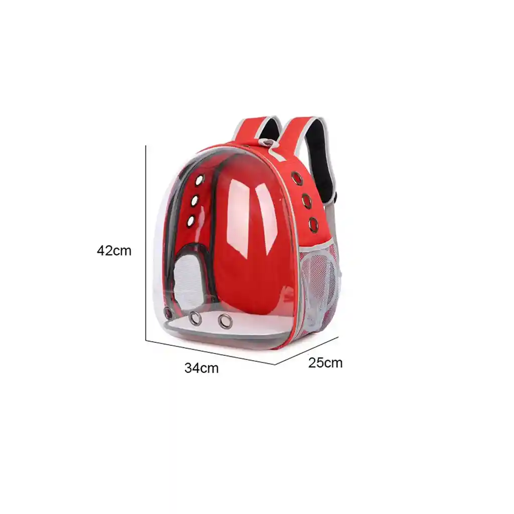 Morral Mochila Maleta Transparente Para Perro O Gato
