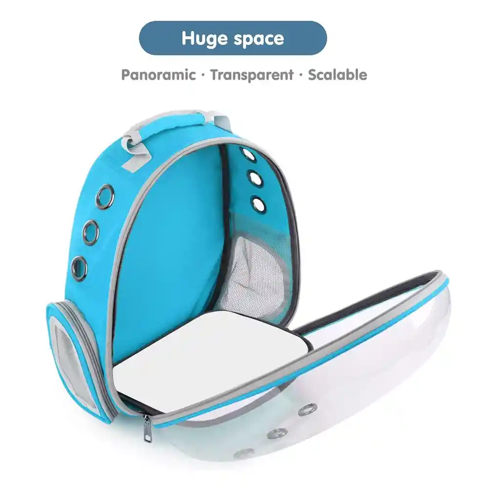 Morral Mochila Maleta Transparente Para Perro O Gato