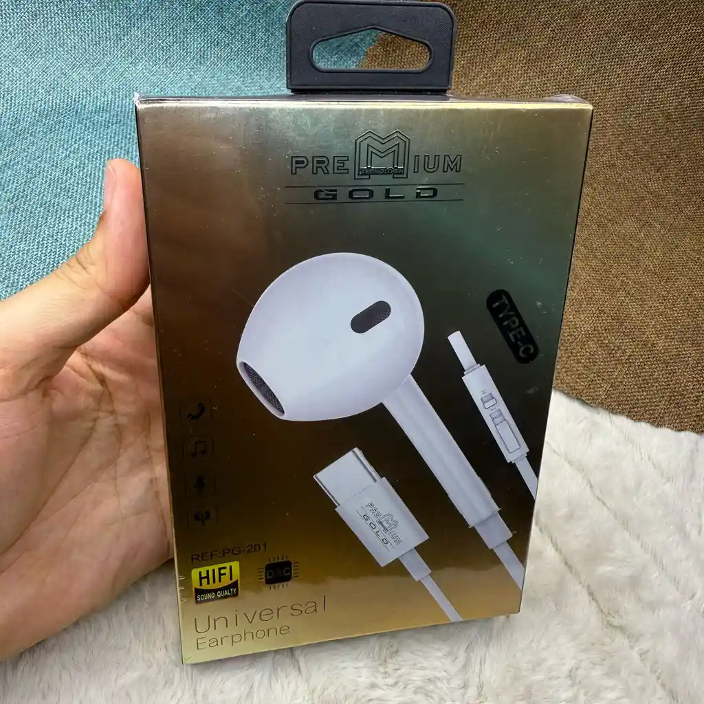 Audifonos Premium Gold Tipo C / Excelente Sonido / Comodidad