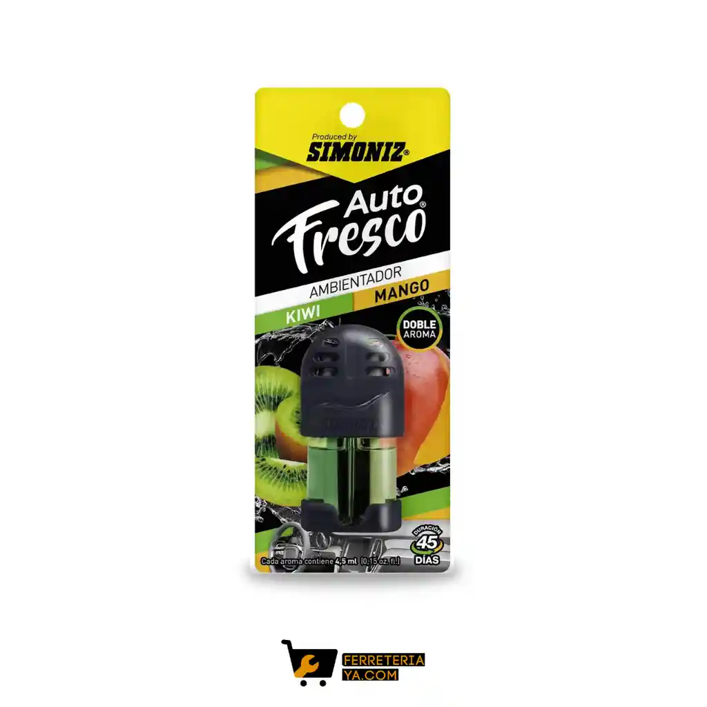 Ambientador Rejilla Kiwi + Mango 4.5ml Simoniz