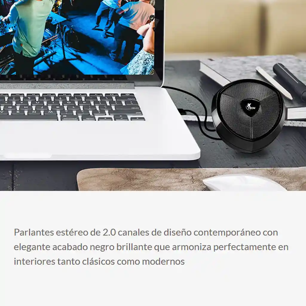 Parlante Xtech Ikonic Xts-111 Estéreo Multimedia Usb / 3,5mm