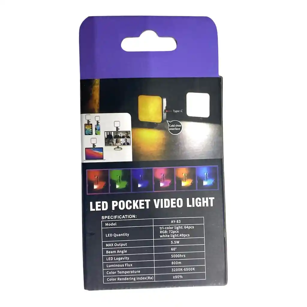 Panel De Luz Led Rgb Para Selfies