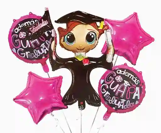 Grado Bouquet De Globos Decorativo Además De Guapa Graduada X5