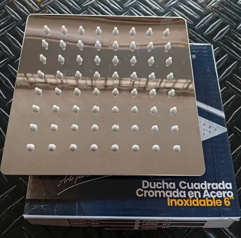 Ducha Regadera Cuadrada En Acero Inoxidable 6"