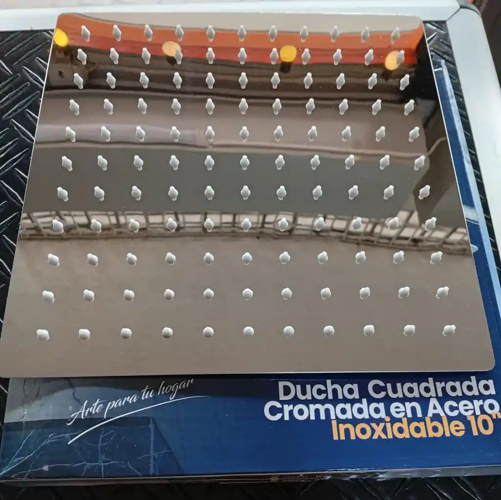 Ducha Regadera Cuadrada En Acero Inoxidable 10 "