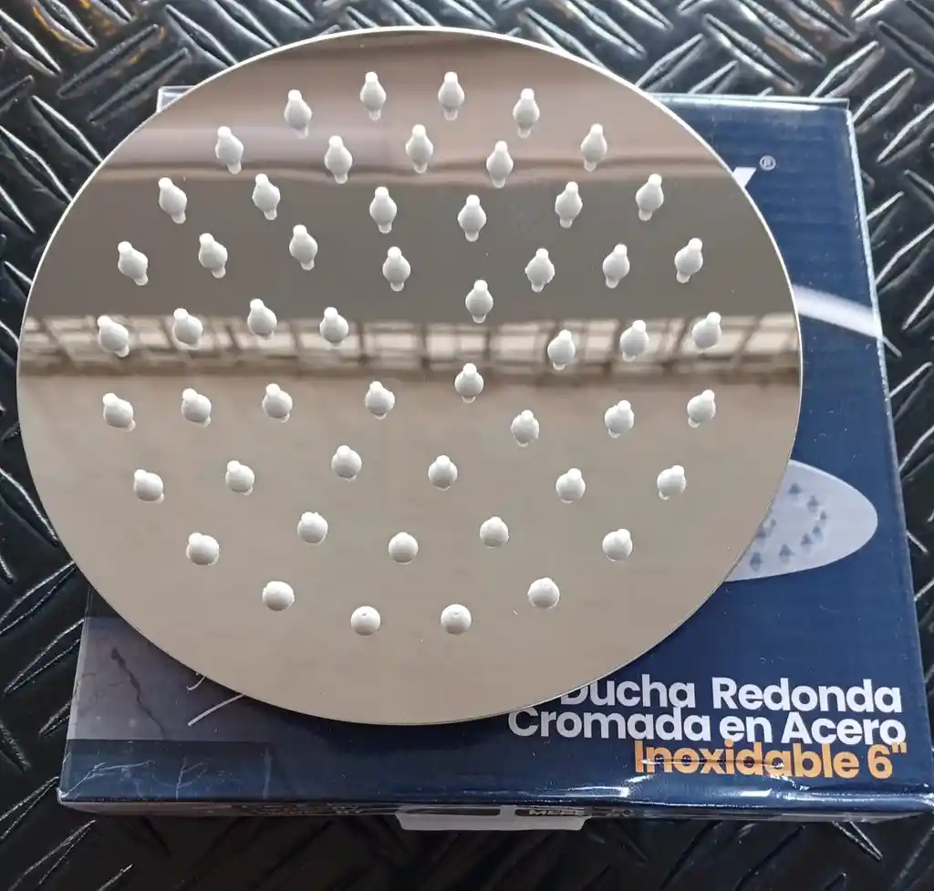 Ducha Regadera Redonda En Acero Inoxidable 6"