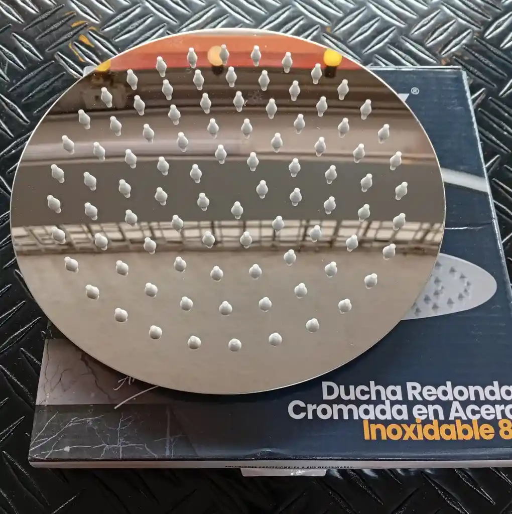 Ducha Regadera Redonda En Acero Inoxidable 8"