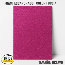 Foami Escarchado Fucsia X 1 Octavo