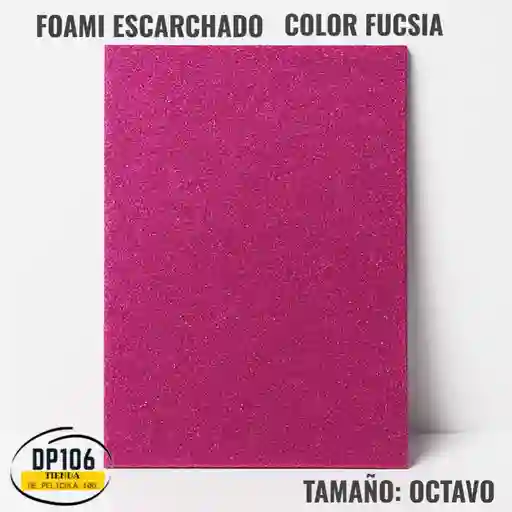 Foami Escarchado Fucsia X 1 Octavo