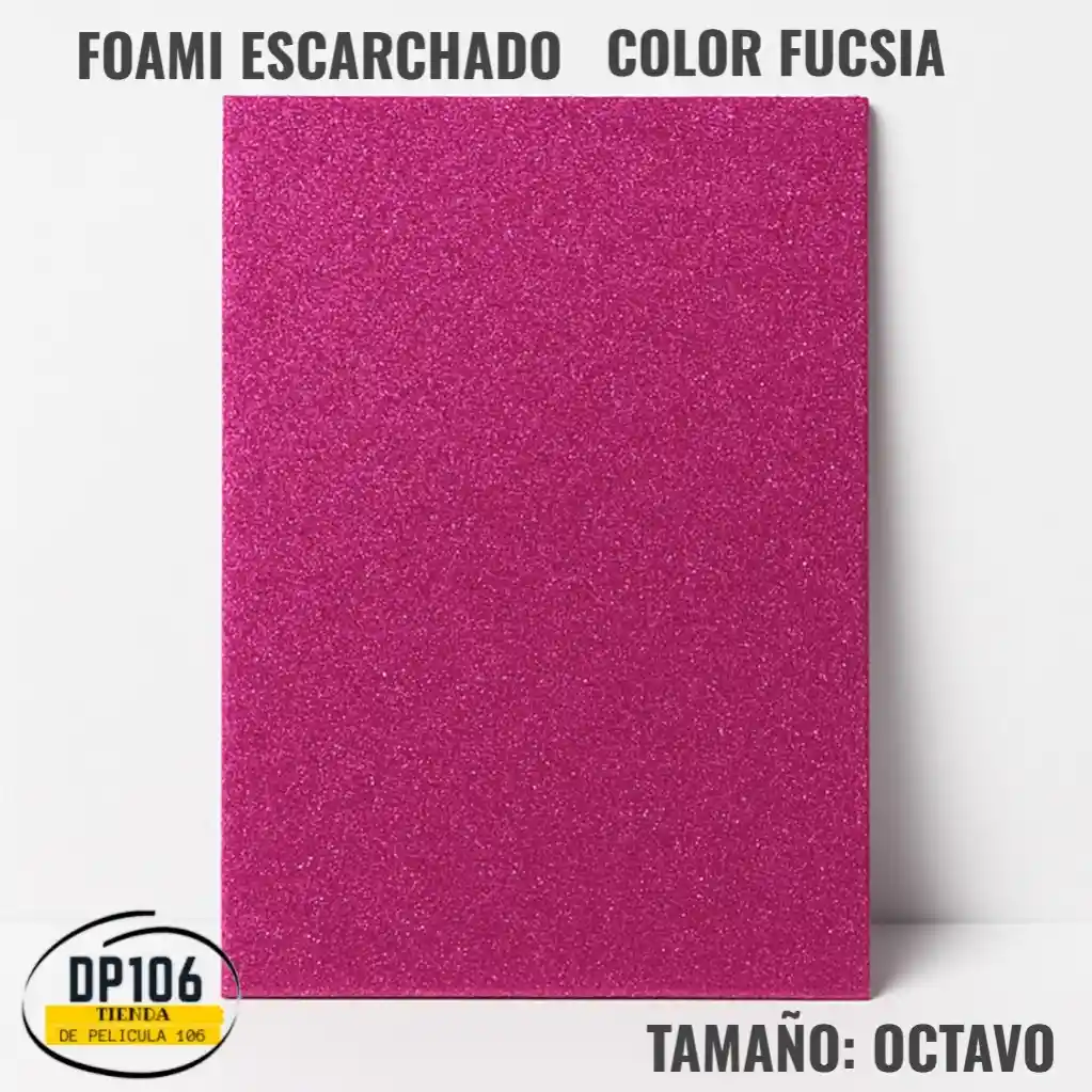 Foami Escarchado Fucsia X 1 Octavo