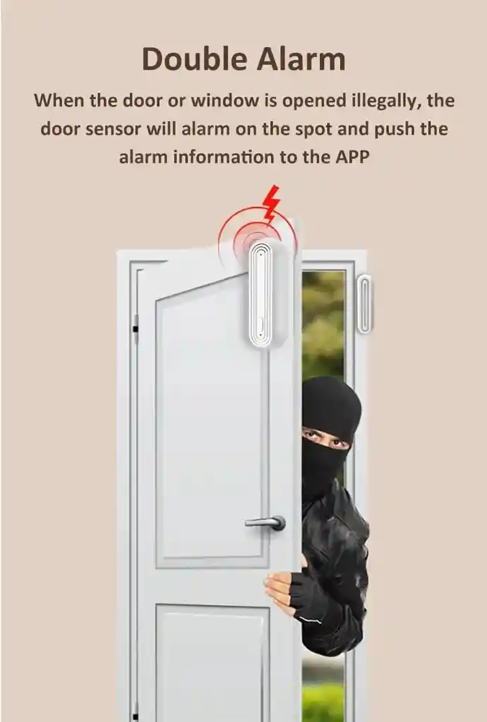 Sensor Seguridad Wifi Puerta Ventana Smart Sirena Alarma