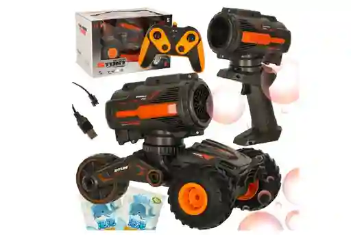 Carro Todoterreno Lanza Burbujas Luz 360° A Control Remoto