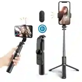 Palo Selfie, Trípode, Luz Extensible Hasta 100cm, Bluetooth Inalámbrico T10s