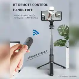 Palo Selfie, Trípode, Luz Extensible Hasta 100cm, Bluetooth Inalámbrico T10s