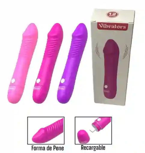 Bala Vibradora Punto G Recargable 12 Modos De Vibración Forma Pene