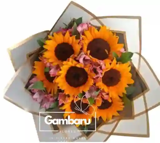 Flores Girasoles Y Astromelia Eterno Placer