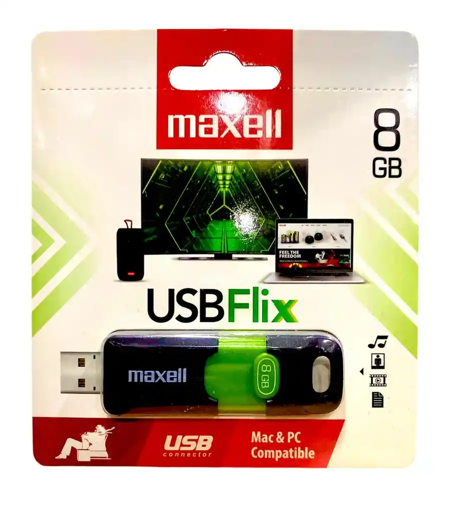 Memoria Usb Flix 8 Gb Maxel 2.0