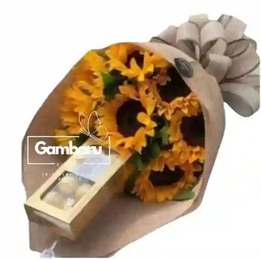 Flores Girasoles En Bouquet Ferrero