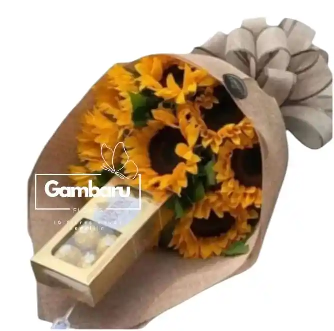 Flores Girasoles En Bouquet Ferrero