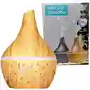 Humidificador Aromaterapia Led Madera Estrellas