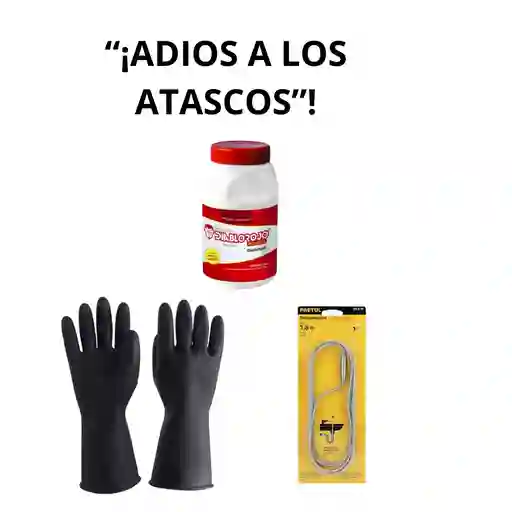 "kit Súper Rescate: Destapacaños + Sonda + Guantes"