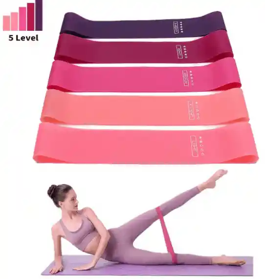 Set De Bandas Elasticas X5 Rosa