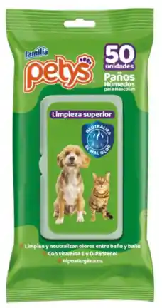 Pañitos Humedos Limpieza Superior Petys X 50