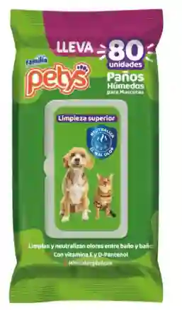 Pañitos Humedos Limpieza Superior Petys X 80