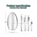 Set De Cubiertos Cocina 24pz Acero Inoxidable Estuche Huevo