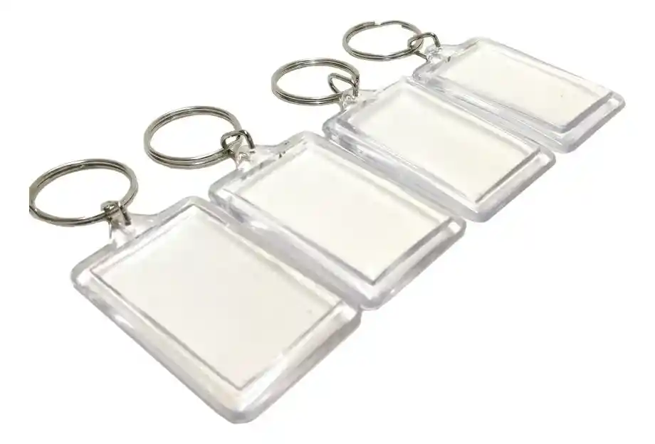 Llavero En Acrilico / Set Por X4 Llaveros En Acrilico Transparentes (sin Fotos)