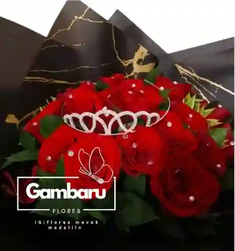 Rosas Rojas X 24 Y Tiara