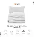 Combo Cubrelecho Térmico Ovejero Doble Funda Blanco+ 2 Almohadas Confort Siliconada