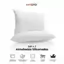 Combo Cubrelecho Térmico Ovejero Doble Funda Beige + 2 Almohadas Confort Siliconada