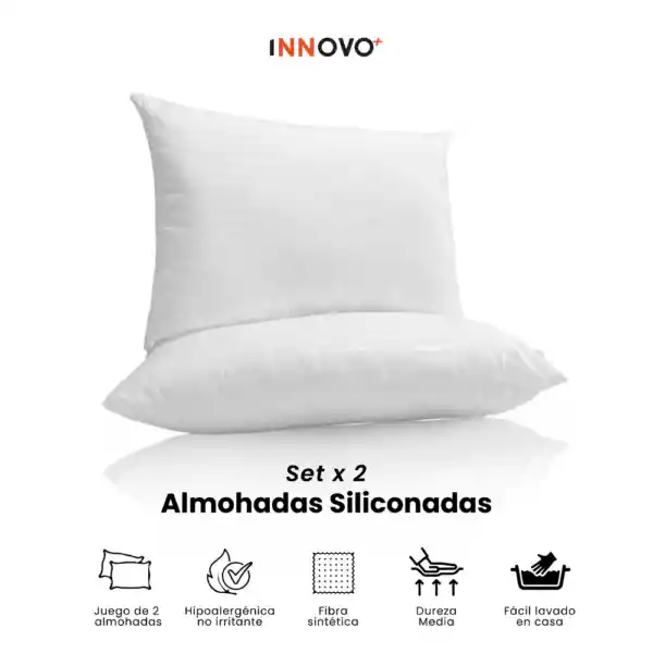 Combo Cubrelecho Térmico Ovejero Doble Funda Beige + 2 Almohadas Confort Siliconada