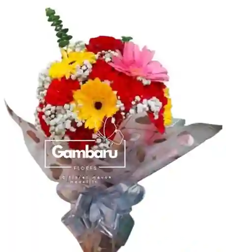 Flores Surtidas Burbuja En Jarron