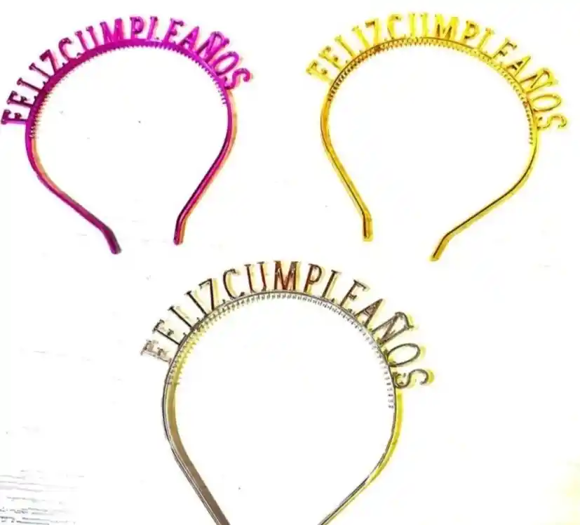 Diadema/vincha Feliz Cumpleaños