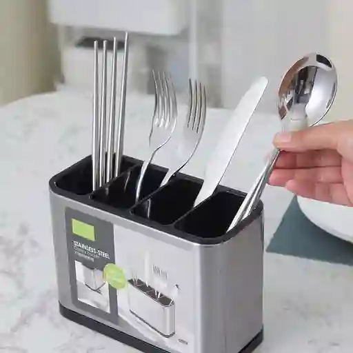 Escurridor De Cubiertos Utensilios Cocina Acero Inoxidable
